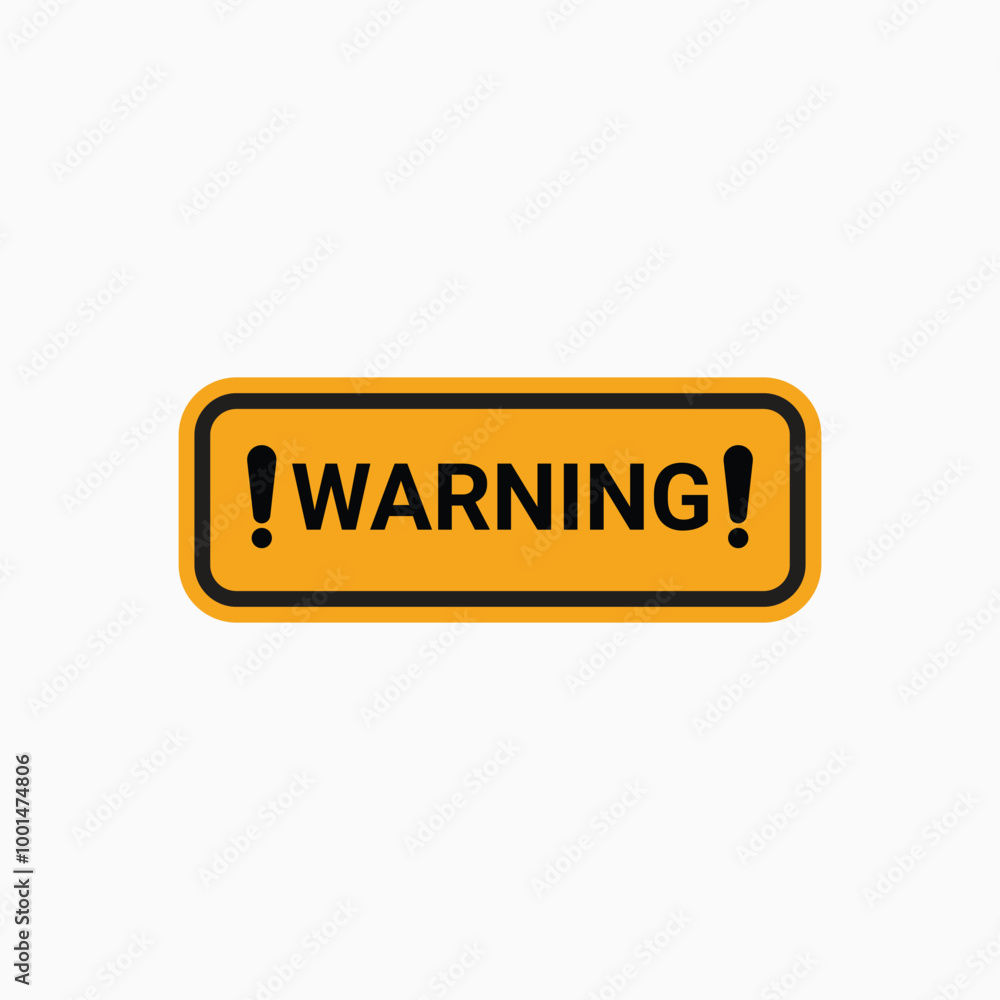 Warning danger sign with exclamation mark icon vector Warning danger sign with exclamation mark icon vector