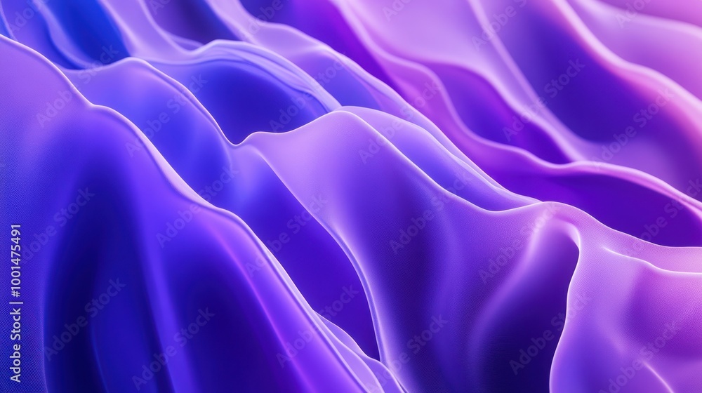 Obraz premium Abstract Purple and Blue Waves