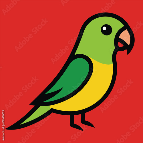 Solid color Parakeet animal vector design