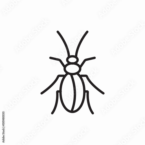 cockroach bug icon sign vector