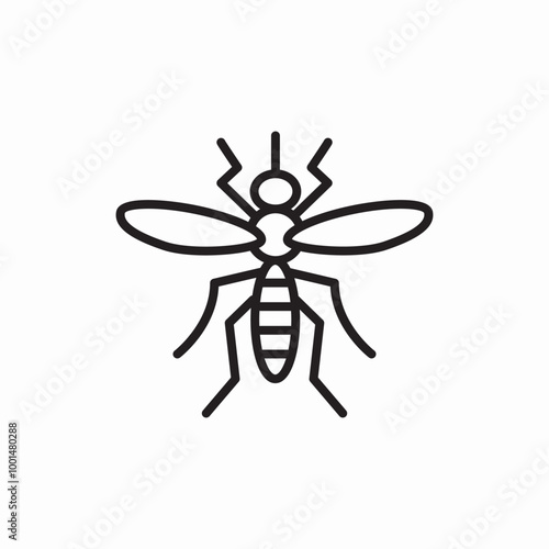 fly insect icon sign vector