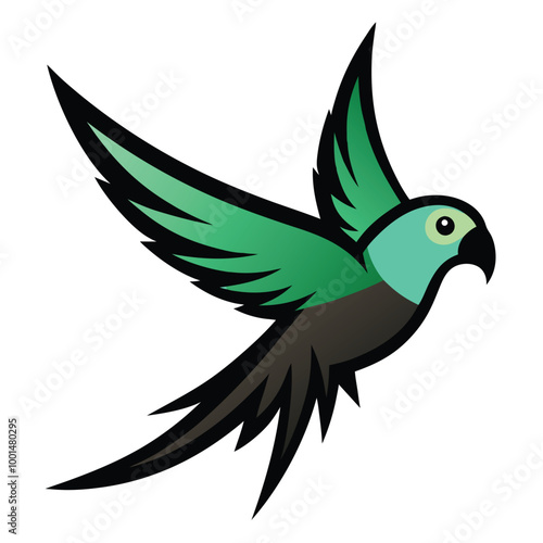 Solid color Parakeet animal vector design