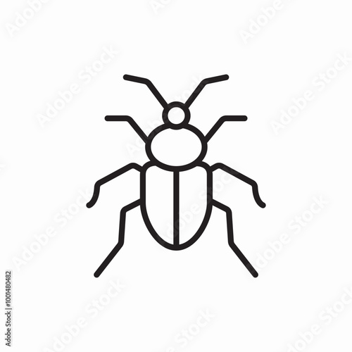 parasite bug icon sign vector