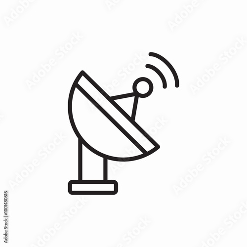 satellite antenna icon sign vector