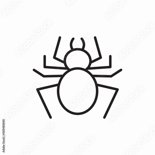 spider insect icon sign vector