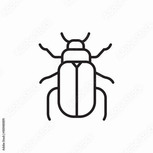stag beetle icon sign vector