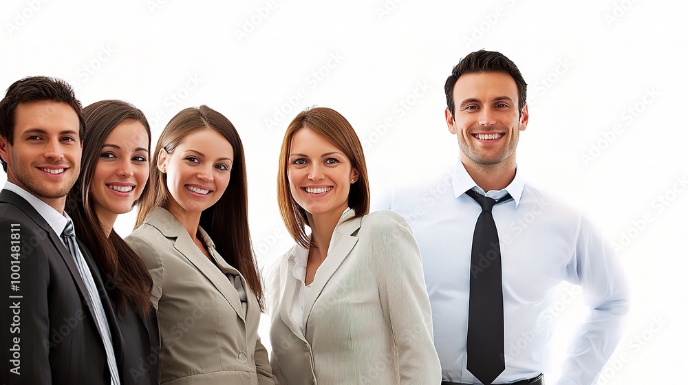 Professional Team Portrait Against a White Background Professional Team Portrait Against a White Background