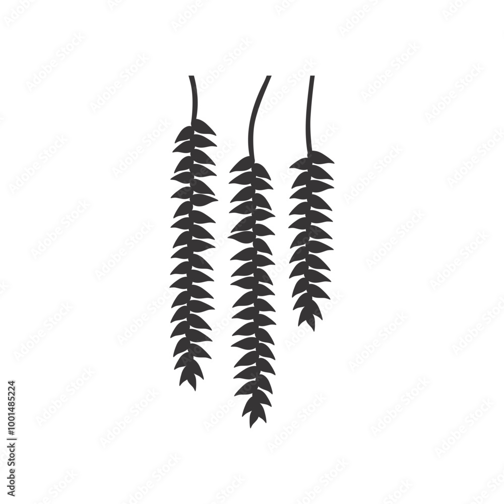 Tropical leaf silhouette. Jungle exotic leaves and botanical plants. Vector illustration. Tropical leaf silhouette. Jungle exotic leaves and botanical plants. Vector illustration.