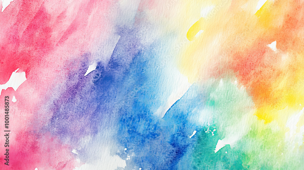 Fototapeta premium bright Abstract watercolor drawing on a paper image - 