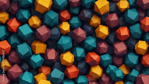 Abstract 3D geometric background.