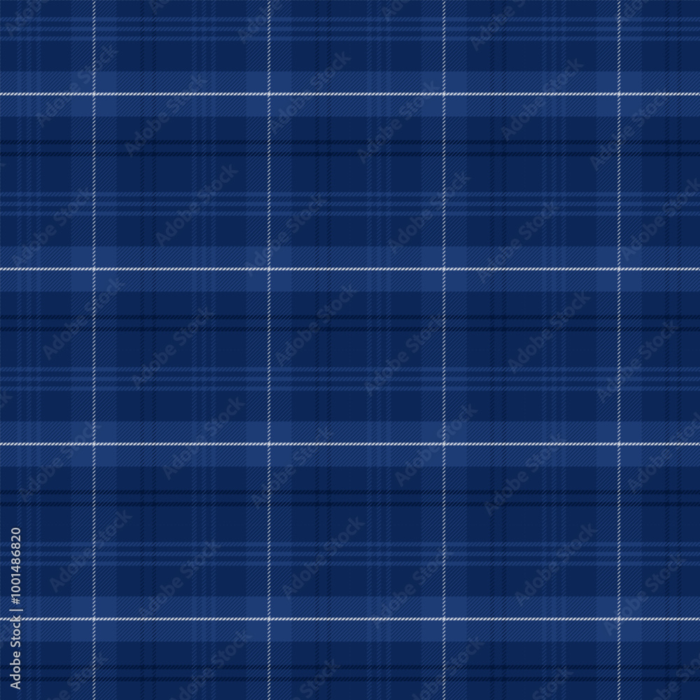 Plaid with twill weave repeat pattern in blue.Checkered tartan gingham seamless pattern.Geometric graphic vector illustration background design for fabric and print. Plaid with twill weave repeat pattern in blue.Checkered tartan gingham seamless pattern.Geometric graphic vector illustration background design for fabric and print.