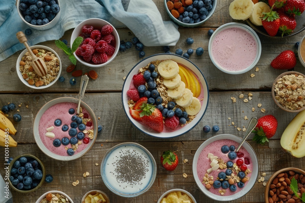 Energizing Breakfast Bowl with Blueberries and Bananas Energizing Breakfast Bowl with Blueberries and Bananas