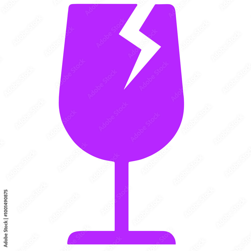 Fototapeta premium purple fragile icon sign