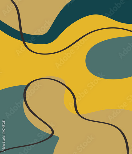 Fluid dynamical colored forms banner. Abstract art background. Abstract trendy blotch shape. Liquid shape elements. Organic abstract shape.