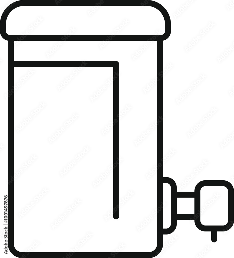 Water heater boiler icon outline vector. Heating radiator illustration sign. Home system pictogram Water heater boiler icon outline vector. Heating radiator illustration sign. Home system pictogram