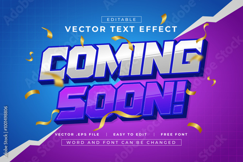 Coming Soon editable text effects style