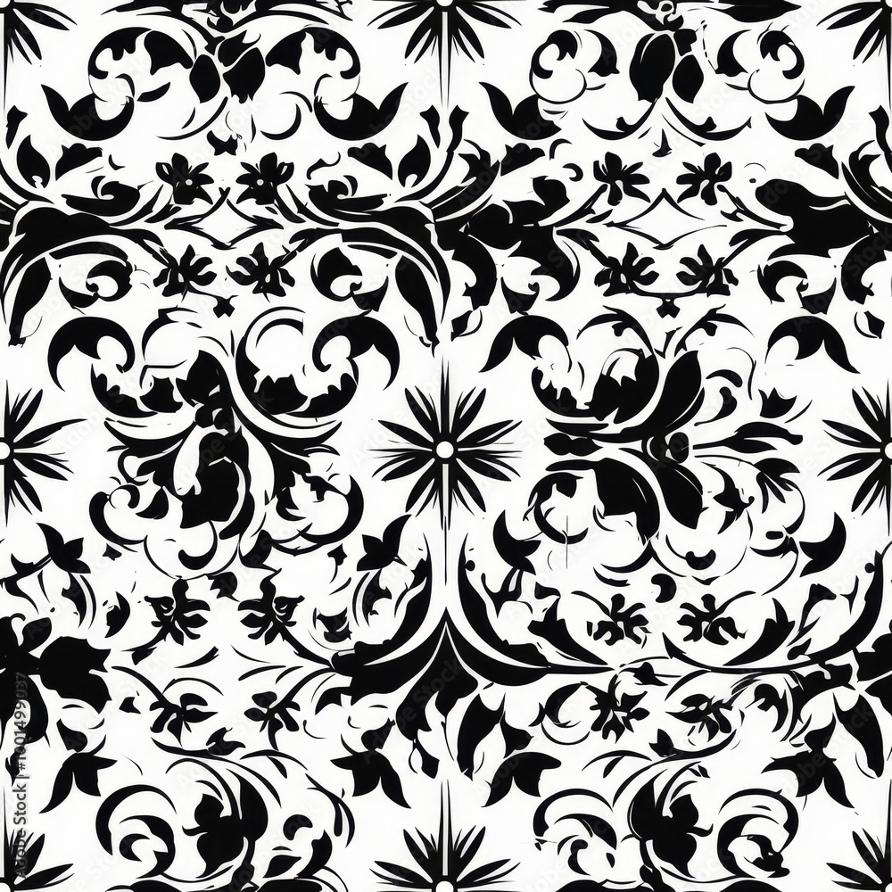 Creating symmetrical patterns in black and white emphasizing balance and harmony in design Creating symmetrical patterns in black and white emphasizing balance and harmony in design