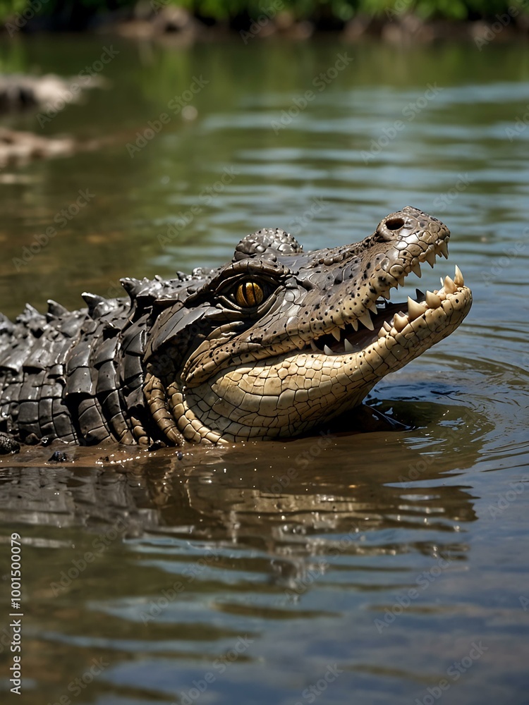 American crocodile (Crocodylus acutus) in Jardines de la Reina, Cuba.