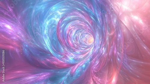 galaxy nebula infinite fractal loop a bright beautiful light blues, light pinks, light purples color