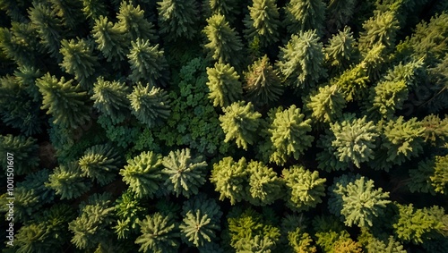 Another aerial view of a summer forest in Warsaw.