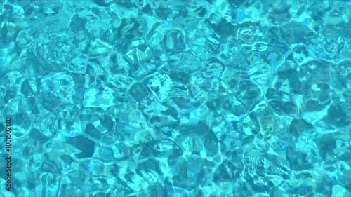 Close up of water in a swimming pool in summer, Spain