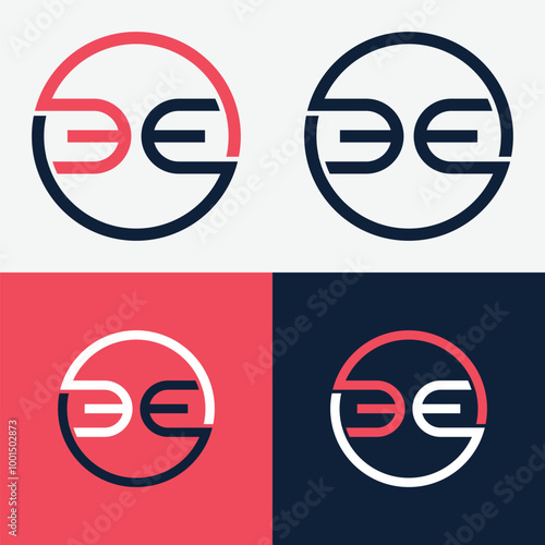 EE letter logo creative design. EE unique design. EE letter logo design on different background.
