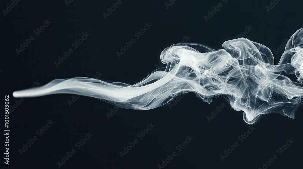 Fototapeta premium Smoke diffusing from a point source, Point Diffusion, Study of spread and dispersion in air