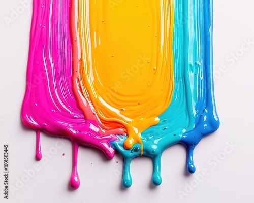 Colorful liquid spreading on a surface, Wetting Phenomenon, Study of spreading and adhesion properties