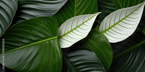 Wallpaper Mural close up of green leaf Torontodigital.ca