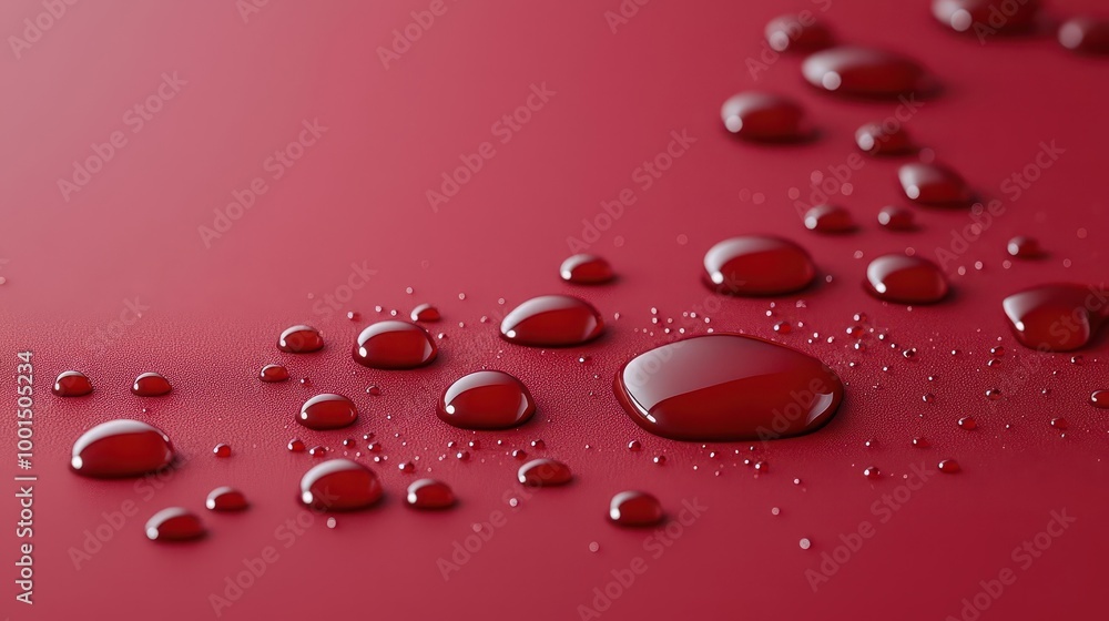 Microdroplets merging on a smooth surface, Coalescence, Surface tension and liquid merging concept Microdroplets merging on a smooth surface, Coalescence, Surface tension and liquid merging concept