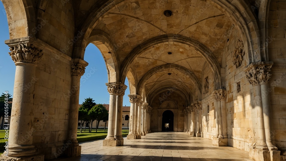 Archway of an old monastery, Jeronimos Monastery in Lisbon. Archway of an old monastery, Jeronimos Monastery in Lisbon.