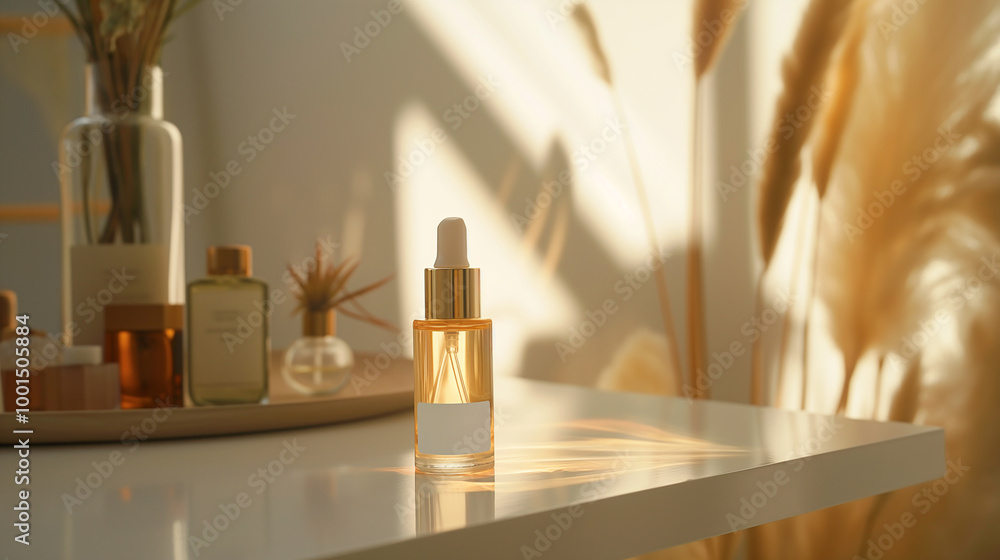 Serum skincare cosmetics beauty glow bottle moisturizer product glass vanity elegance sunlight Serum skincare cosmetics beauty glow bottle moisturizer product glass vanity elegance sunlight