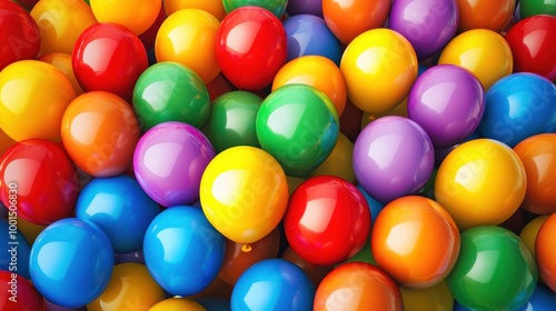 Colorful plastic balls in playground