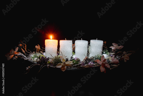 advent, 1st advent candle burning