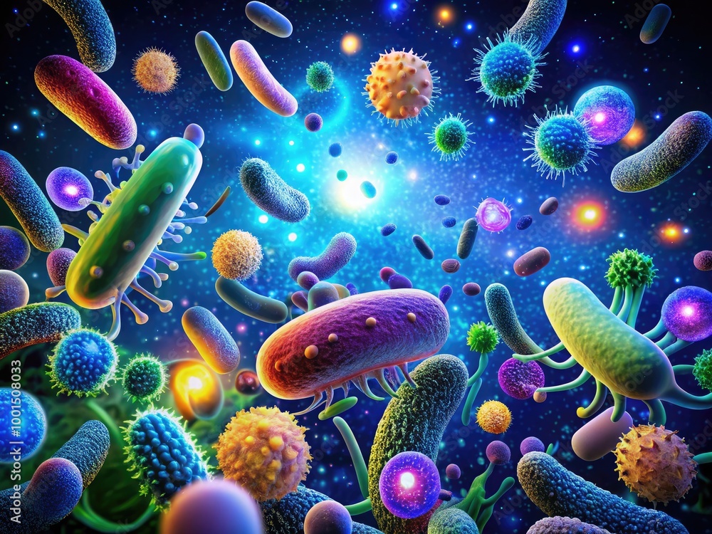 Fototapeta premium Detailed Diagram of Gram-Positive Bacteria Structure and Characteristics in Scientific Illustration
