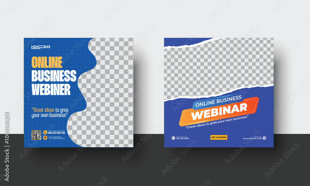 Business webinar invitation design. Webinar and business conference social media post template.social media post and website ads. Business webinar invitation design. Webinar and business conference social media post template.social media post and website ads.