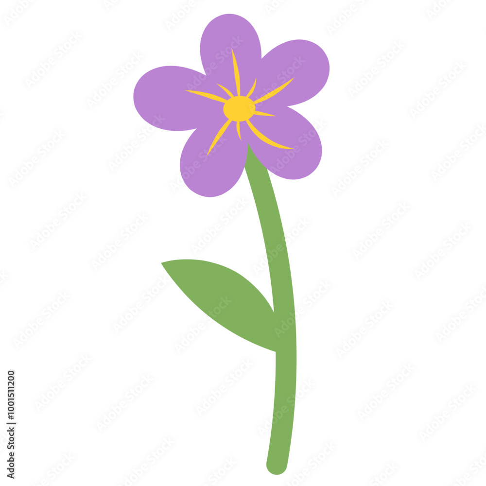 Cute Spring Flower Elements Cute Spring Flower Elements