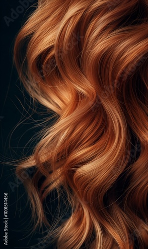 Closeup of a woman's hair color and texture