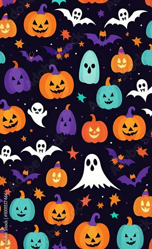 halloween seamless background