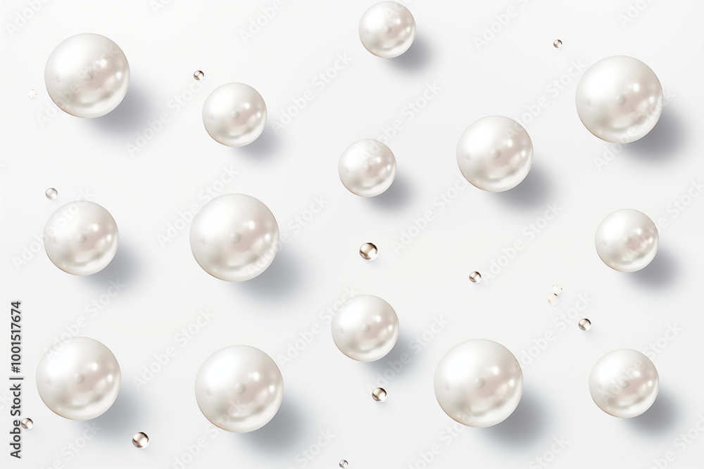 Pearls Flying in the air seamless Background Pearls Flying in the air seamless Background