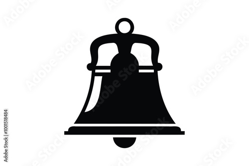  Liberty bell  silhouette vector Transparent White Background