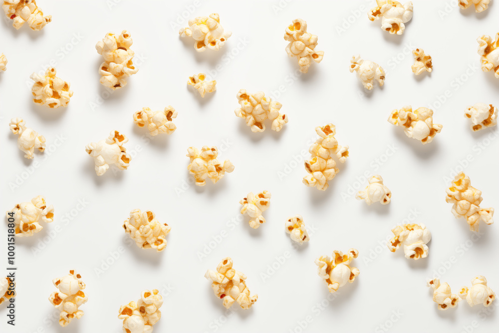 Popcorn Flying in the air seamless Background Popcorn Flying in the air seamless Background