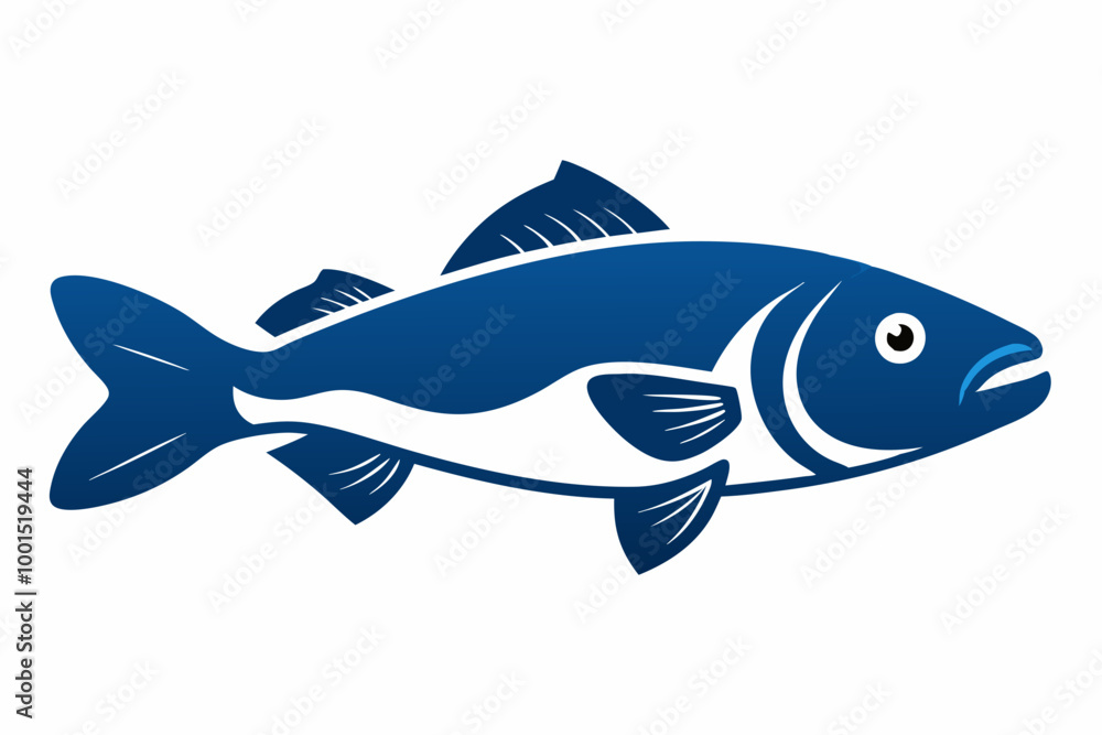 Atlantic cod fish vector design on a white background Atlantic cod fish vector design on a white background