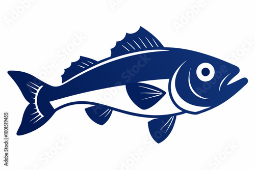 Atlantic cod fish vector design on a white background