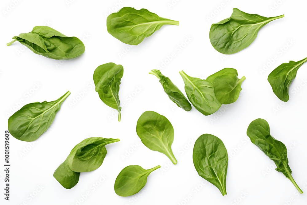 Spinach Flying in the air seamless Background Spinach Flying in the air seamless Background