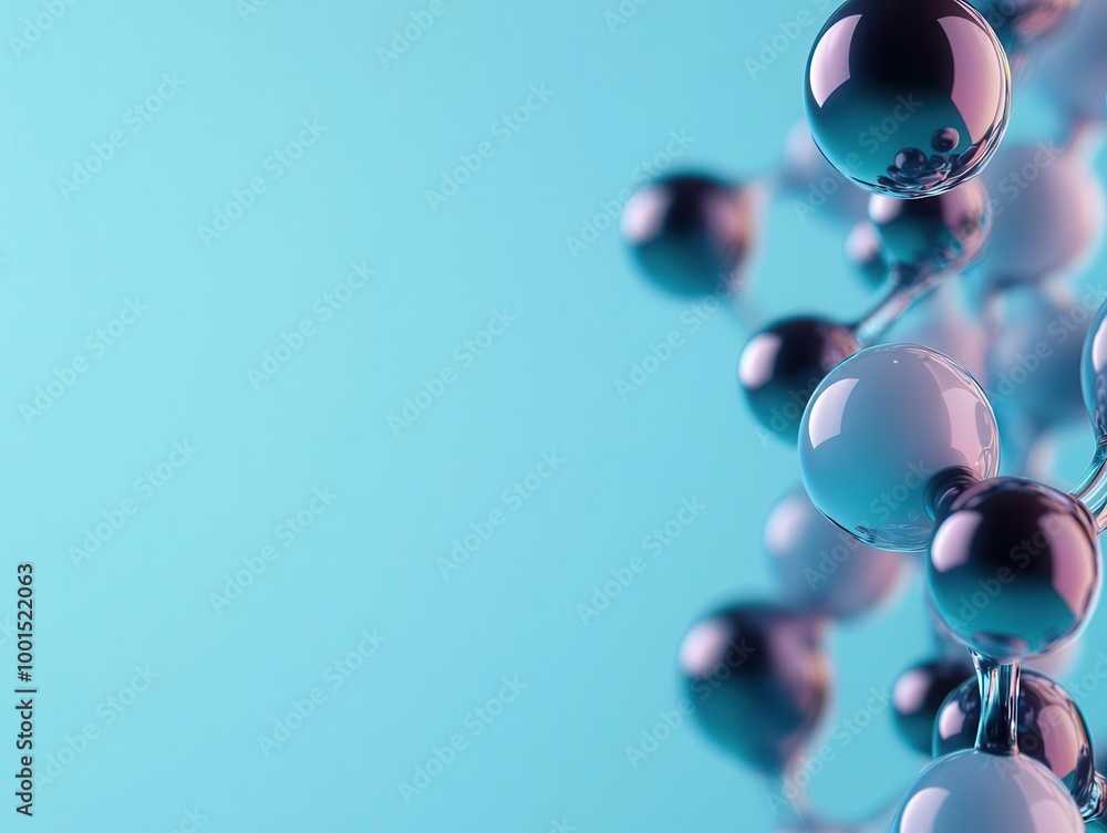 Fototapeta premium Atomic arrangement of a metallic glass with amorphous structure, Materials Science, Non-Crystalline Materials