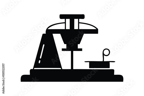 rheometer silhouette vector illustration Transparent White Background photo