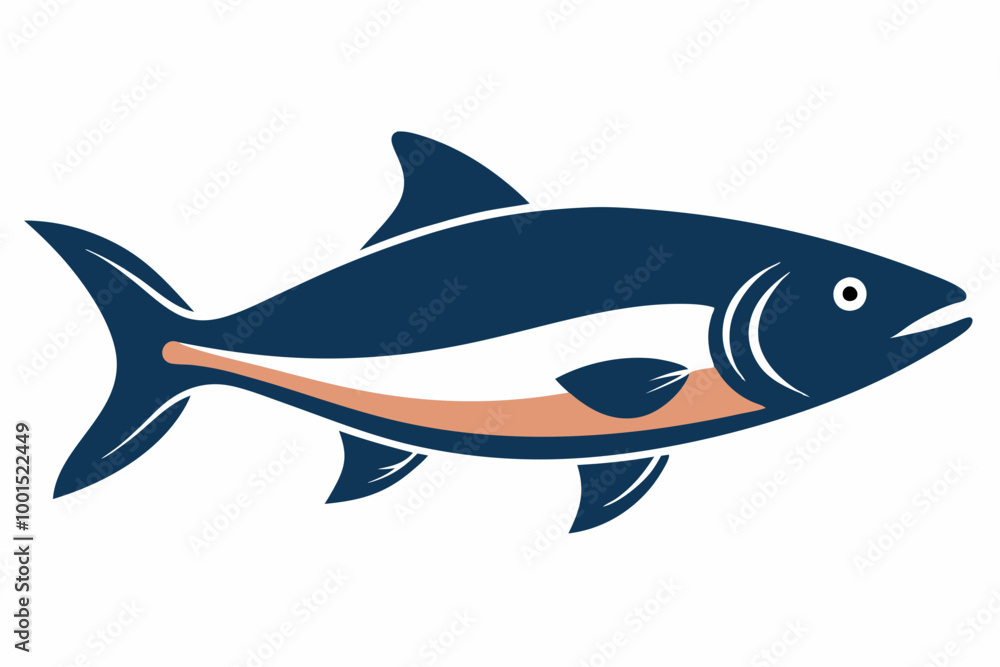 Atlantic salmon fish vector design on a white background Atlantic salmon fish vector design on a white background