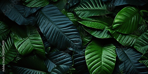 Wallpaper Mural close up of green leaves Torontodigital.ca