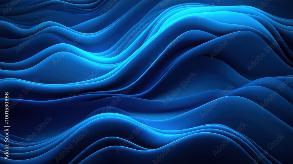 Fototapeta premium Abstract Blue Wave Background